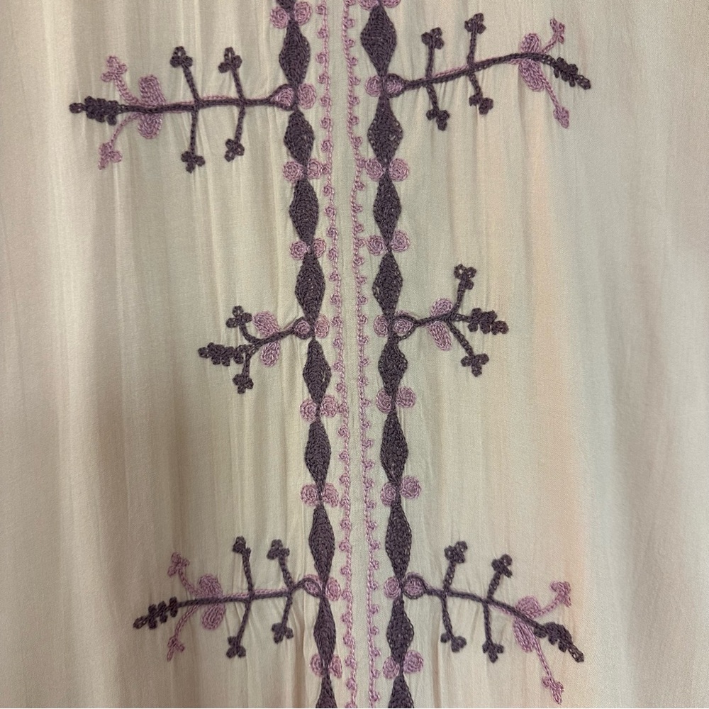 Bagus Kaftan Coverall Mauve Pink embroidery size OS Women - Picture 3 of 13